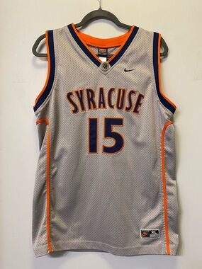 Vintage Nike Syracuse Carmelo Anthony #15 Jersey Youth XL Size 20 Gray NCAA